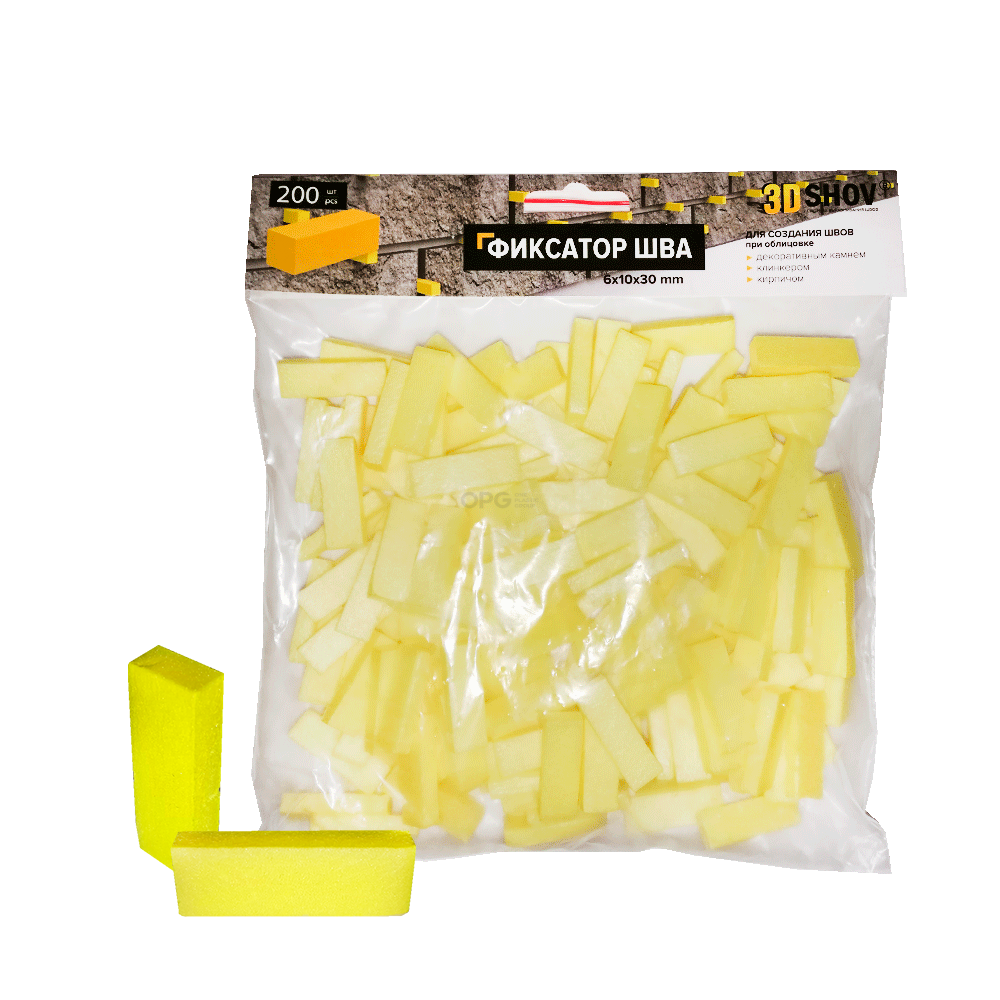 Фиксатор шва 6х10х30мм (200 штук) "3D Крестики"